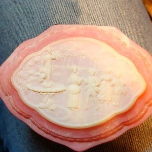 Vintage Incolay Stone Trinket Box